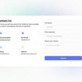 Modernes Kontaktformular mit Feldern für Name, E-Mail und Nachricht